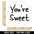 thumbnail image 2 of You're Sweet Fun Text Self-Inking Rubber Stamp Ink Stamper - Lime Green Ink - Small 3/4 Inch, 2 of 7
