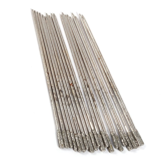 Brocas Lapidarias de 20 pianas, Brocas Sólidas de 1 mm, Herramientas de Joyería Con Punta de Micro Broca Sólida para Joyería, Cerámica, Jade