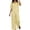Yellow, variant on Womens Linen Blend 2 Piece Outfit Set Short Sleeve Polo Collar Cropped Top And Wide Leg Full Length Pants No Pockets Relaxed Fit Solid Color Casual Matching Suit