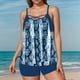 thumbnail image 1 of WILLBEST Traje de Baño de Manga Larga Para Mujer, Traje de Baño Tankini de Dos Piezas Con Tirantes, Top Con Pantalones Cortos, Traje de Baño de Playa Sexy de Talla Grande 1241, 1 of 8