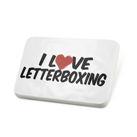 Porcelein Pin I Love Letterboxing Lapel Badge – NEONBLOND