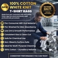 thumbnail image 3 of SupremePlus New Knit Cleaning Wiping Rags 2 lbs Bag Commercial Household Garage Multipurpose Cotton Dust Cloths Value Pack, White, 168 Count, 12 Pack, 3 of 9