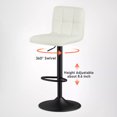 thumbnail image 4 of PU Leather Barstools with Large 41.5cm Base, Height Adjustable Swivel Counter Bar Stools Kitchen Pub Dining Chair with Backrest and Footrest, 4 of 9