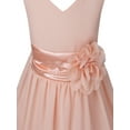 thumbnail image 7 of renvena Girls Toddler Kids Flower Chiffon Pleated Bridesmaid Wedding Pageant Party Dress, 7 of 7