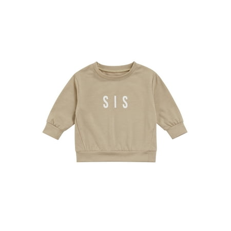 

Ma&Baby Kids Toddler Boys Girls Sweatshirt Children Family Matching Long Sleeve Letters Printed Pullover Tops