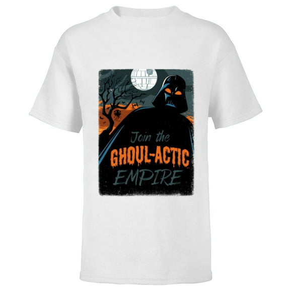 Star Wars Darth Vader Halloween Join the Ghoul-actic Empire - Short Sleeve T-Shirt for Kids - Customized-White