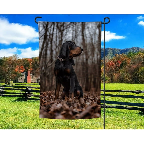 Black and Tan Coonhound Garden Flag