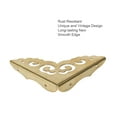 thumbnail image 3 of Box  Corner Protectors Cover Vintage Triangle Edge Guards Protcetor for Furniture Desk DIY Gold Tone, 4pcs, 3 of 7