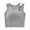 Gray, variant on Posijego Ribbed Tank Top for Women Builti in Bra Pads Wireless Athletic Workout Tops Activewear Cropped Tops