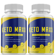 (2 Pack) Keto Maxx - Supplement for Weight Loss - Energy & Focus Boosting Dietary Supplements for Weight Management & Metabolism - Advanced Fat Burn Raspberry Ketones Pills - 120 Capsules