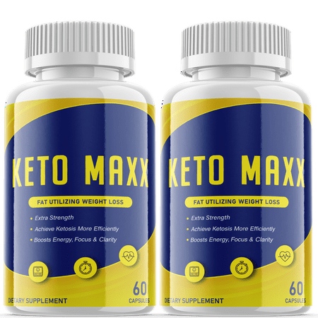 (2 Pack) Keto Maxx - Supplement for Weight Loss - Energy & Focus Boosting Dietary Supplements for Weight Management & Metabolism - Advanced Fat Burn Raspberry Ketones Pills - 120 Capsules