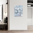 thumbnail image 3 of Farmhouse Blue White Flower Bathroom Decor Wall Art Rustic Farm Country Floral Christian Cross Pictures Wall Decor Canvas Painting Prints Artwork Home Framed for Bathroom Kitchen Bedroom 12"x16", 3 of 6