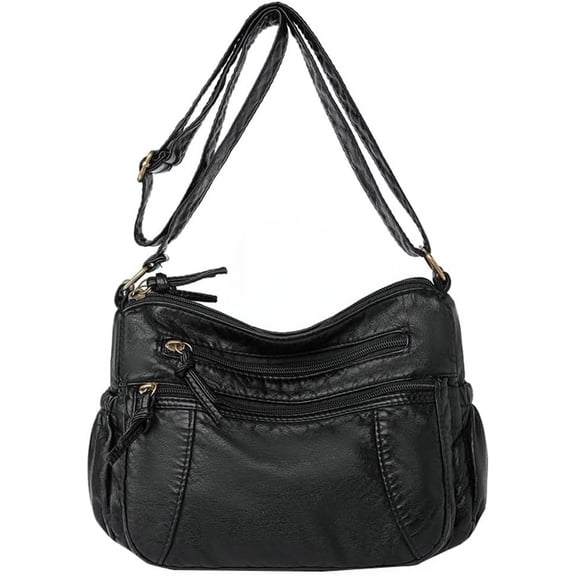 CoCoMangos Leather Hobo Bag Women Retro Denim Bag Large Crossbody Shoulder Bag Casual Handbag Purse