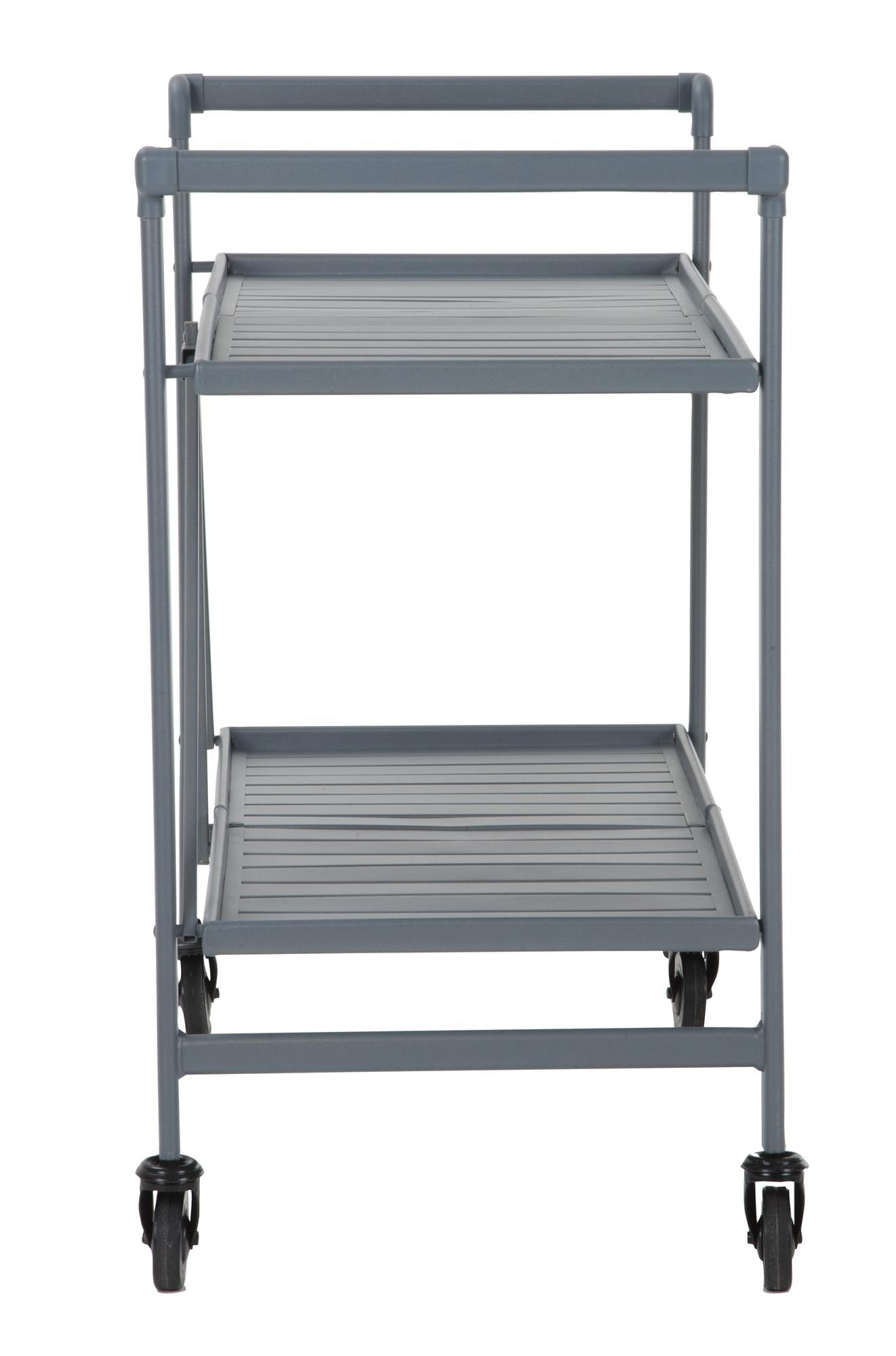 cosco serving cart folding gray on Cosco Outdoor Living Intellifit Outdoor Or Indoor Folding 2 Shelves Black Serving Cart Furniture Kolenik Game Recreation Room Furniture