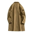 thumbnail image 3 of Xzbqbs Mens Trench Coat Single Breasted Casual Slim Fit Windbreaker Lapel Lightweight Long Jacket Overcoat Fashion Pea Coat, 3 of 8