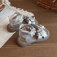 thumbnail image 7 of SGMVNU Toddler Girls Sandals and Pearls Strappy Dress Sandals Open Toe Flat Sandals Summer Shoes for Little/Big Kids Silver Size 10.5-11 Years, 7 of 7