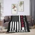 thumbnail image 4 of Veteran of The United States Air Force USA Flag Throw Blanket for Couch 40"x30" Cozy Soft Sofa Chair Bed Throw Blankets Flannel Blanket, 4 of 5