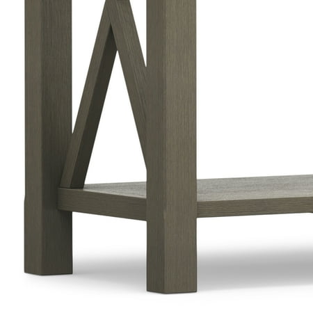 Simpli Home - Kitchener Rectangular Contemporary Wood 2-Drawer Console Table - Farmhouse Gray