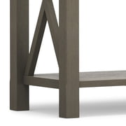 Simpli Home Kitchener Console Table in Farmhouse Gray