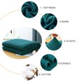 thumbnail image 5 of Cotton Knitted Throw Blanket Soft Warm Cable Knit Blanket , Dark Green, 5 of 7