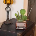 thumbnail image 2 of Adorno clásico de estilo vintage, macetero para el hogar, maceta versátil con personalidad, Radio artesanal de resina, aspecto de madera hecho a mano ER, 2 of 5