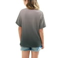 thumbnail image 4 of WQQZJJ Girls Summer Casual T-Shirt, Short Sleeve Tops, Gradient Crew Neck Shirt Loose Fashion Home Clothes, 4 of 7