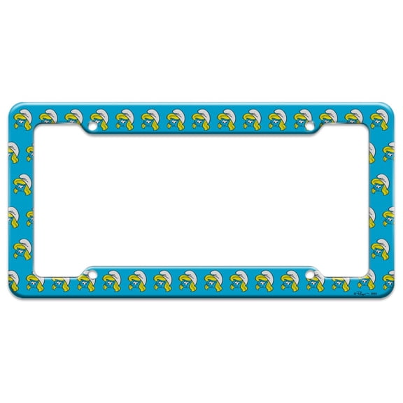 Smurfette Face License Plate Tag Frame