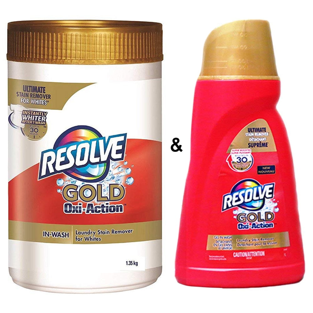 Resolve In Wash Powder Gold 1.35Kg & Resolve Gel InWash Laundry Stain