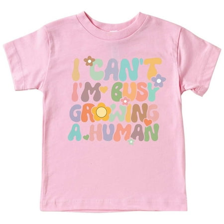 

Kid Teenager Unisex Top Busy Gorwing A Hunmam Short Sleeve T Shirt Fun Print T Shirt For Children 3 To 13 Years Baby Clothes