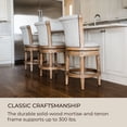 thumbnail image 4 of Maven Lane Pullman Wooden Swivel Kitchen Bar Stool, Weathered Oak, Set of 3, 4 of 6