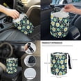 thumbnail image 7 of Renewold Hippie Daisy Butterfly Blue Car Seat Cover Full Set 14 PCS, with Steering Wheel Cover Seatbelt Pad Coaster Rubbish Bin Rear View Mirror Cover Armrest Cover Cushion Gear Shift Knob Cover Set, 7 of 7