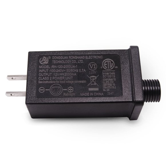 Adaptador de repuesto DONGERMAER 12 V 2A para inflable navideño de 2,4 a 3,7 m