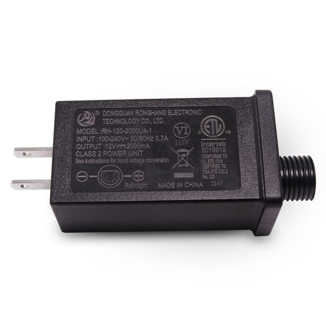 Adaptador de repuesto DONGERMAER 12 V 2A para inflable navideño de 2,4 a 3,7 m