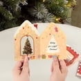 thumbnail image 4 of 10 PCS Christmas House Shaped Three-dimensional Rotating Greeting Cards Christmas Color Cards, 4 of 6
