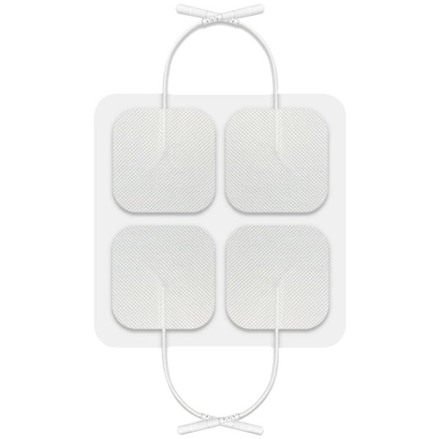 Almohadilla conductora de 4 Uds., tela no tejida reutilizable, enchufe de 2mm para máquina de fisioterapia Tmvgtek Cuidado Belleza