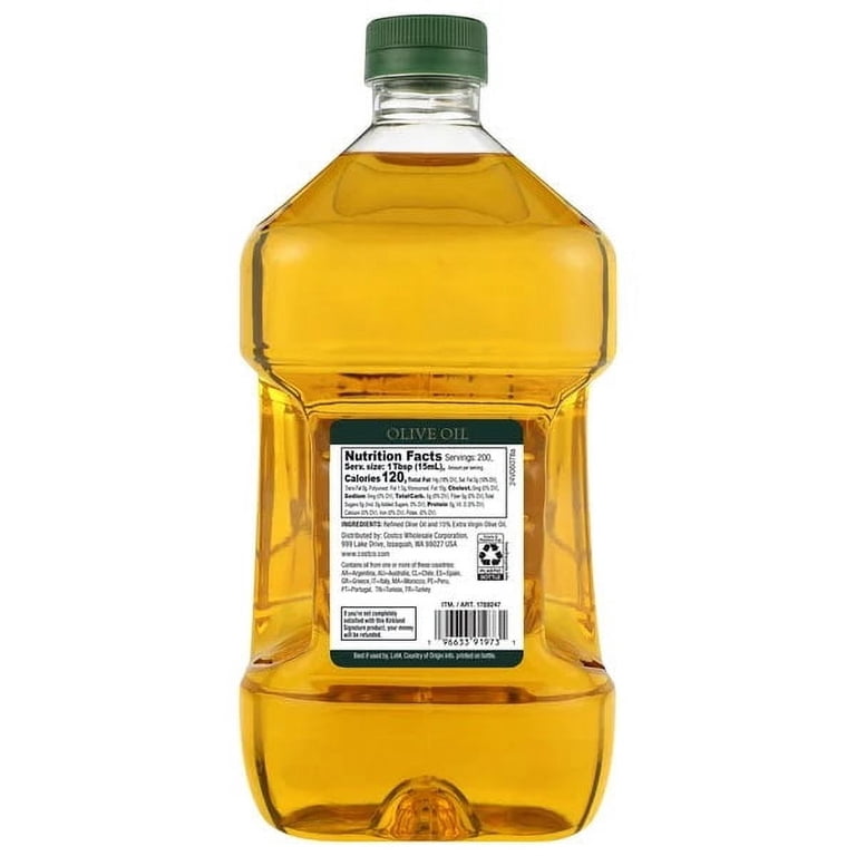 KIRKLAND Signature Refined Olive Oil, 15% Extra Virgin, Cooking