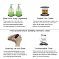 thumbnail image 3 of Kearding Pack of 4 Coasters Heat-resistant Cushion Pads Placemat Washable Silicone Bottle Cup Beverage Drain Holders Mats Drink Mug Type4 NO4, 3 of 6