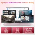 thumbnail image 3 of 17.3" IPS FHD-Business-Laptop Intel 6 Core i3-1215U 32GB RAM 1TB SSD (Beat i5-1135G7 Up to 4.4GHz) Computer with 65W Type C Fingerprint Backlit Keyboard Wi-Fi 6 Numpad Win 11, 3 of 5