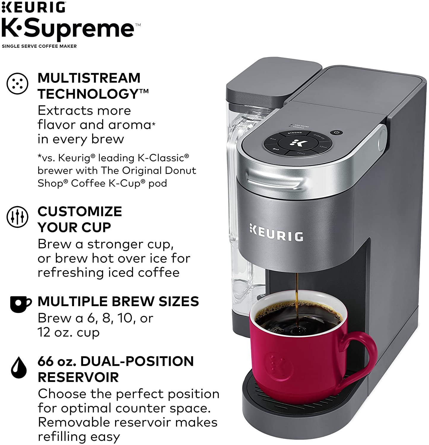 Single Serve K-Cup Pod Coffee Brewer 