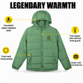 thumbnail image 5 of John Deere Men's Quilted Hooded Puffer Jacket Forest Green, 5 of 7