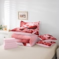 thumbnail image 6 of Homewish Teens Female Men Romantic Couple Lover Twin Bedding Sets 7-Piece,Red Love Heart Print Bedding Comforter Set Microfiber,Happy Valentine'S Day Breathable Sheet Sets,Super Cozy Room Decor, 6 of 8