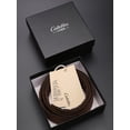 thumbnail image 5 of Catelles Men's Genuine Leather Brown Belt, Pinhole Strap, No Buckle,Gifted by Box Suitable for Business and Casual Wear&For waist 50in Width 1.2in(3.0cm), 5 of 9