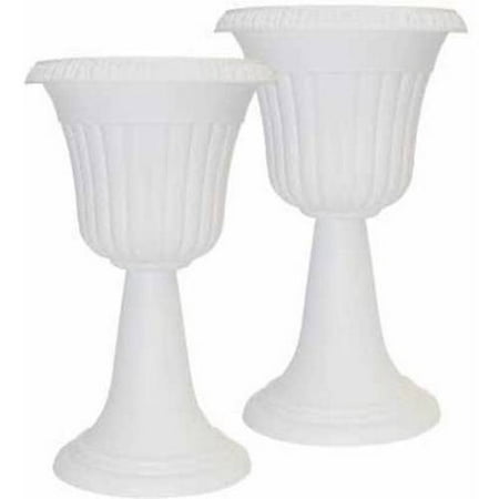 Best Ing Aleko Tall White Plastic Garden Flower Plant Azura Urn Planter Lot Of 2 Accuweather Best Ing Aleko Tall White Plastic, Tall Plastic Garden Urns