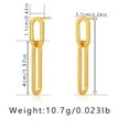 thumbnail image 6 of Gold Plated Zircon Exquisite Light Luxury Ear Buckle Small Niche Minimalist High Sense French Double Hoop Earrings, 6 of 6