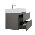 thumbnail image 3 of 36" Gray Bathroom Vanity with Sink, Large Storage Wall Mounted Floating Bathroom Vanity for Modern Bathroom, One-Piece White Sink Basin Without Drain and Faucet, Pre-assembled, 3 of 9