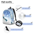 thumbnail image 4 of Bixox Christmas Snowman In The Snow Printing Canvas Backpack Lightweight Casual Travel Backpack School Backpack Fits 15.6 Inch Notebook, 4 of 5