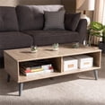 thumbnail image 2 of Bowery Hill Wood Coffee Table in Oak and Light Grey, 2 of 7