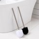 thumbnail image 2 of KDJ Stainless Steel Toilet Brush with Replaceable Head, Durable Chrome Handle, Spiral Design Bathroom Cleaning Tool for All Types of Toilets, Black, 2 of 3