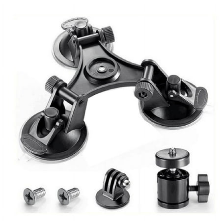 Image of Car Holder Triple Vacuum Suction Cup Mount for Camera