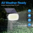 thumbnail image 7 of Solar Lights Outdoor, 4 pack 108 LED, IP65 Waterproof, 3 Modes, Large Solar Panel, Landscape Solar Spotlights for Garden, Yard, Pathway - Cool White, 7 of 7